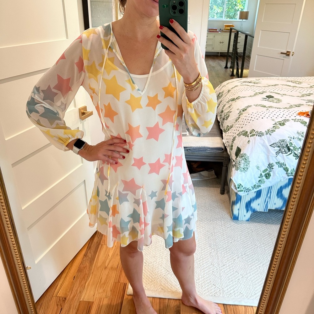 Pastel Stars A Line Dress